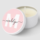 Girly Blush Pink Monogram Name