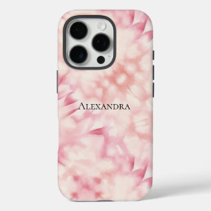 Girly Blush Pink Tie Dye iPhone 16 Pro Case
