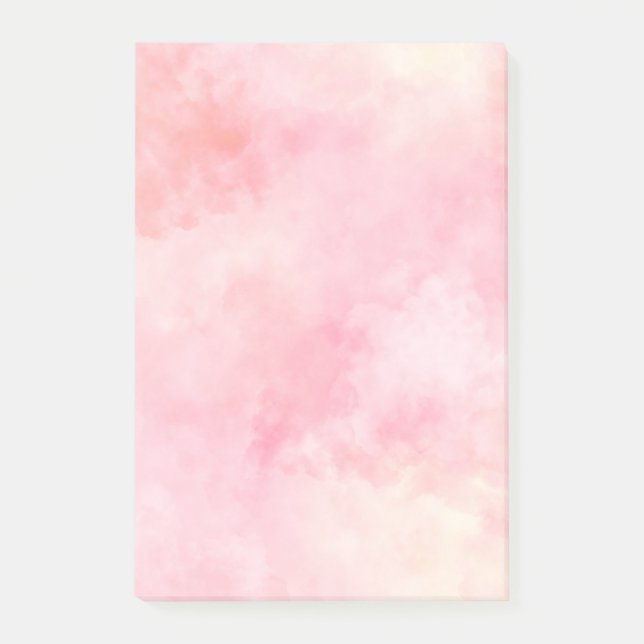 Girly Blush Pink Tie Dye Post-it Notes (Front)