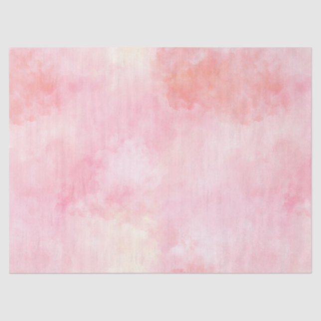 Girly Blush Pink Tie Dye Tissue Paper (Front)
