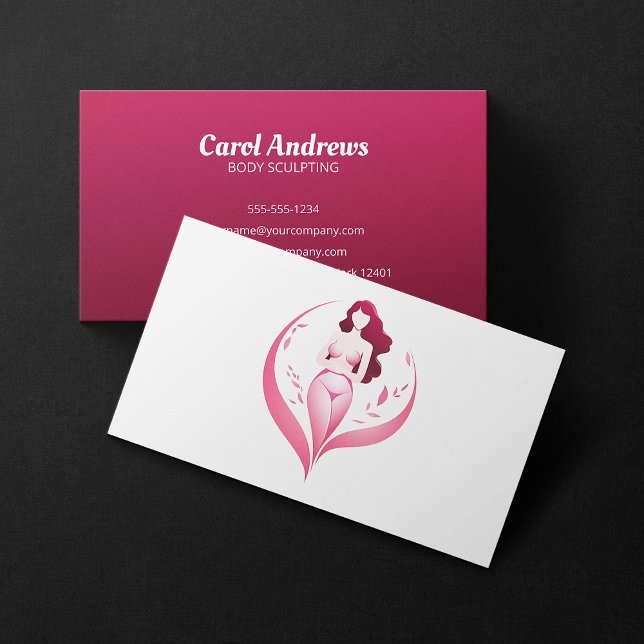 Girly Body Sculpting Beauty Body Contouring Spa Business Card (Creator Uploaded)