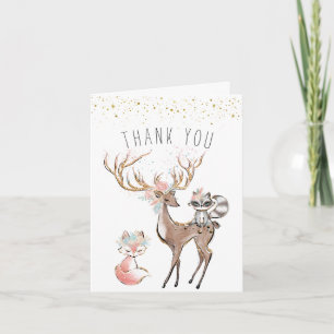 Girly Boho Tribal Birthday Thank You Card