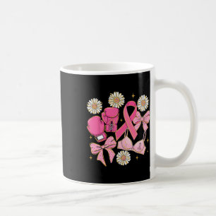 Girly Breast Cancer Floral Coquette Bow Pink Ribbo Coffee Mug