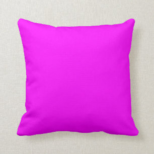 Girly Bright Magenta Solid Colour Modern Cushion
