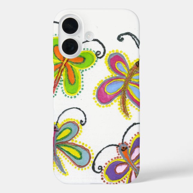 Girly Butterfly Case-Mate iPhone Case (Back)