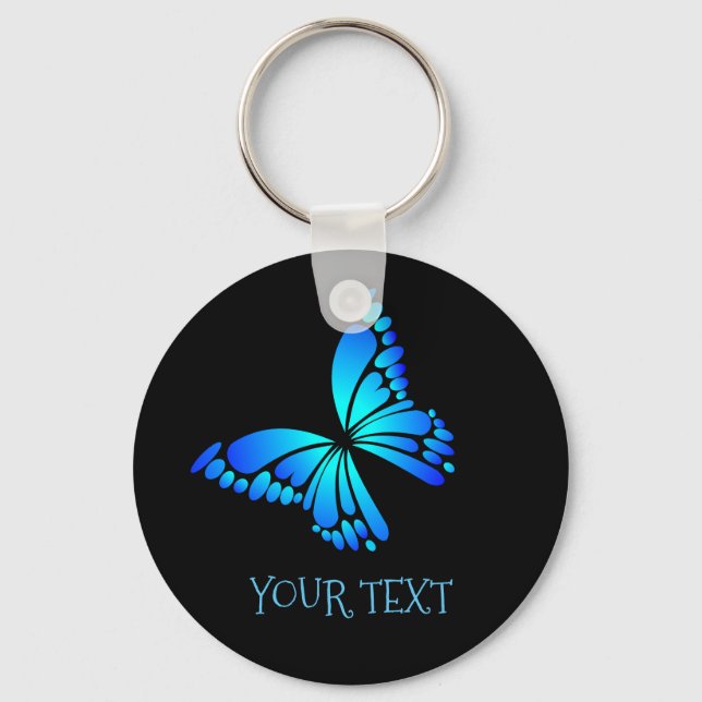 Girly Butterfly Design Keychain (Front)