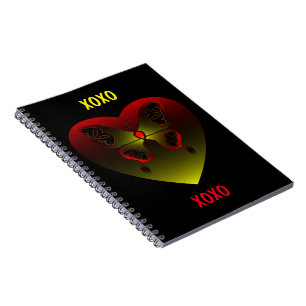 Girly Butterfly Love Heart Notebook