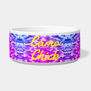 Girly Camouflage Pinks/Blues Monogram in Yellow