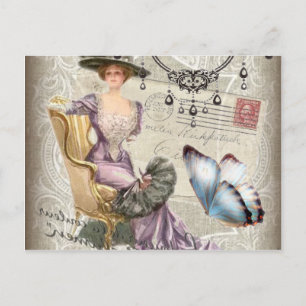 girly chandelier Vintage victorian Postcard