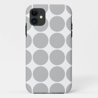 Girly Chic Accessory Party Treat Silver Polka Dots iPhone 11 Case