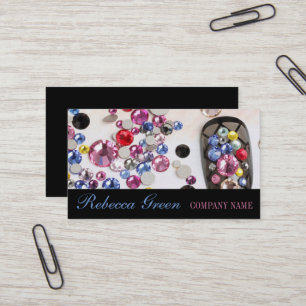 girly chic elegant manicure nails nail salon business card