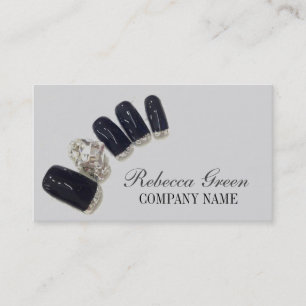 girly chic elegant manicure nails nail salon business card