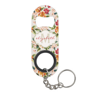 Girly Chic Floral Pattern with Monogram Name