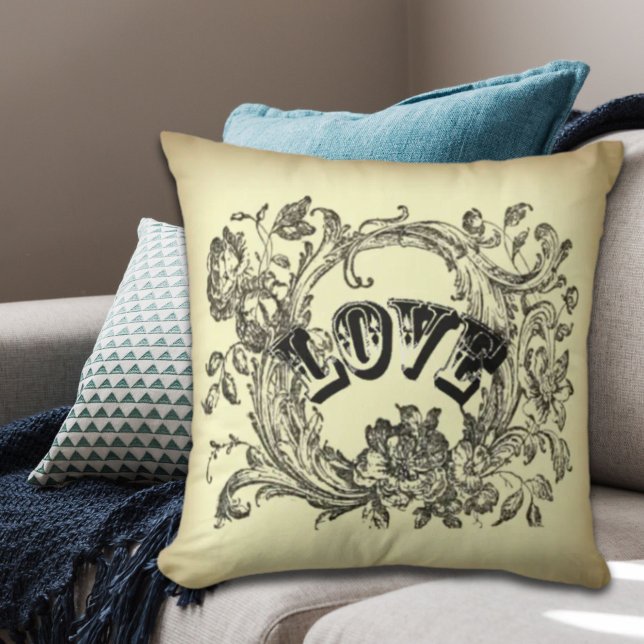 girly chic flourish swirl pastel colours victorian cushion (girly chic flourish swirl pastel colors victorian throw pillow)