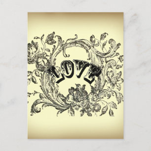 girly chic flourish swirl pastel colours victorian postcard