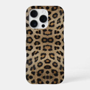 Girly chic leopard fur animal print pattern trendy iPhone 16 pro case