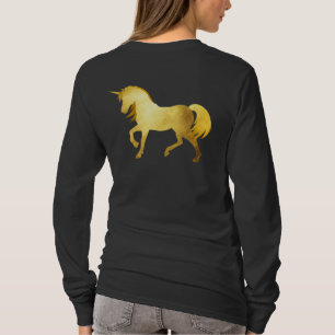 Girly & Chic Luxury Gold Foil Unicorn Personalised T-Shirt