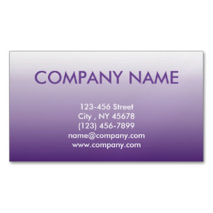 Girly Chic minimalist ombre lilac lavender purple Magnetic Business Card