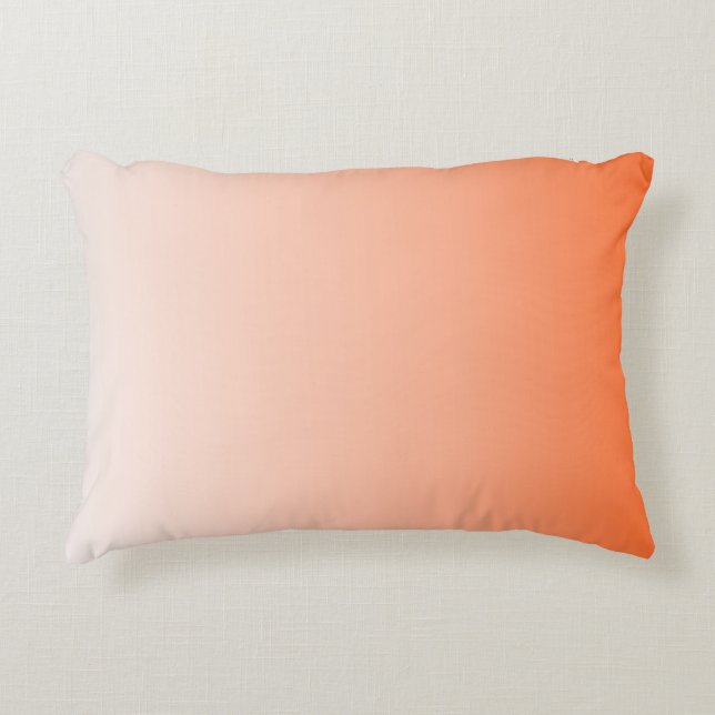 girly chic peach yellow apricot Tangerine orange Decorative Cushion (Front)