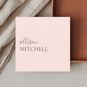 Girly Chic Professional Square Business Card