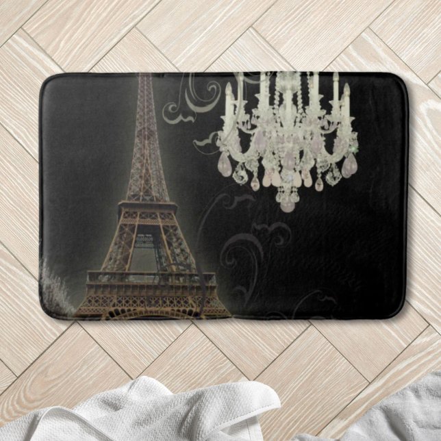 girly chic retro fashion paris eiffel tower bath mat (girly chic retro fashion paris eiffel tower bath mat)