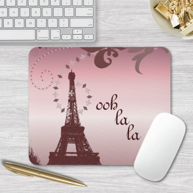 girly chic retro fashion paris eiffel tower mouse pad (girly chic retro fashion paris eiffel tower mouse pad)