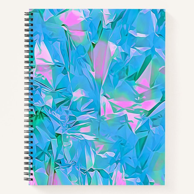Girly Chic Romantic Soft Blue Aesthetic  Notebook (Front)
