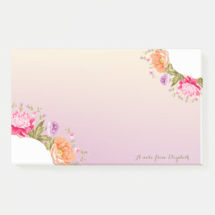 Girly Chic Stylish Floral -Personalised Post-it Notes