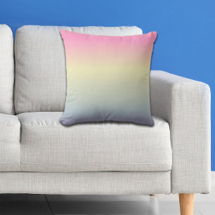 girly chic unicorn pink purple  pastel rainbow cushion