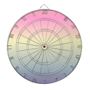 girly chic unicorn pink purple  pastel rainbow dartboard