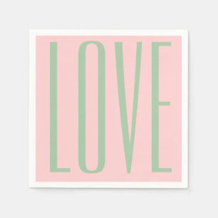 girly chic valentine's day LOVE blush pink Napkin