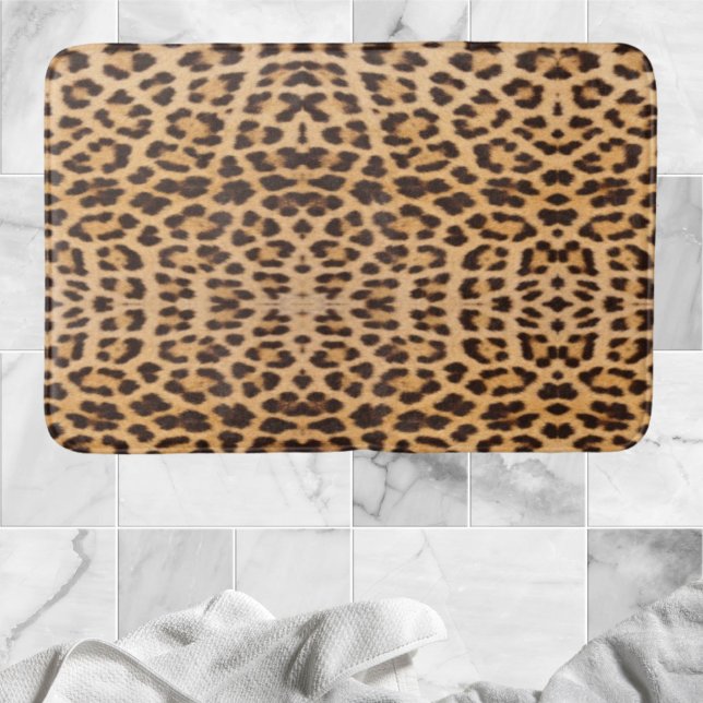 girly chic wild safari fashion leopard print bath mat (girly chic wild safari fashion leopard print bath mat)
