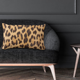 girly chic wild safari fashion leopard print lumbar cushion
