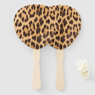 girly chic wild safari party leopard print hand fan