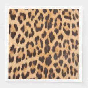 girly chic wild safari party leopard print napkin