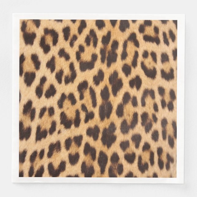 girly chic wild safari party leopard print napkin (Front)