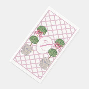 Girly Chinoiserie Ginger Jar Jars Topiary  Napkin