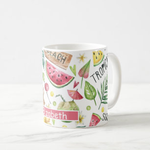 Girly Colourful Beach Relax  Coffee Mug