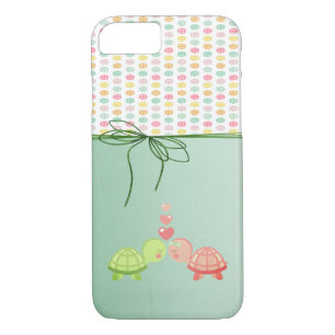 Girly Colourful Buttons,Turtles In Love iPhone 8/7 Case
