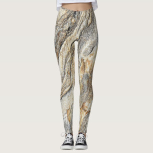 Girly Cool Modern   Marble Texture Leggings