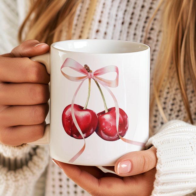 Girly Coquette Cherry Coffee Mug (Creator Uploaded)