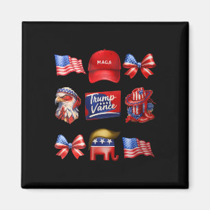 Girly Coquette Trump Vance 2024 Trump Girl Republi Magnet