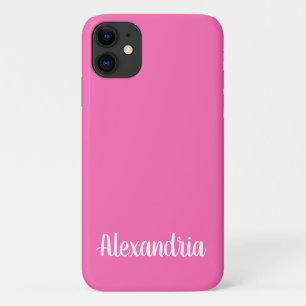 Girly CREAMY PINK Solid Colour iPhone 11 Case