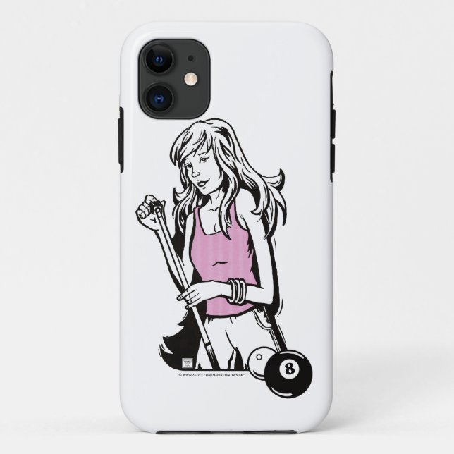 Girly Cue Case-Mate iPhone Case (Back)
