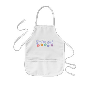 Girly-Cue Flower Girl Kids Apron