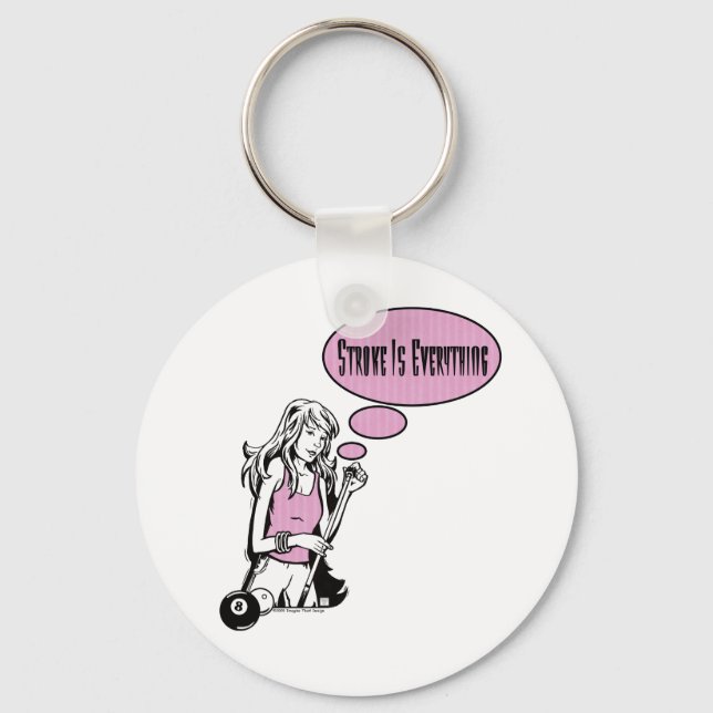 Girly Cue Key Ring (Front)