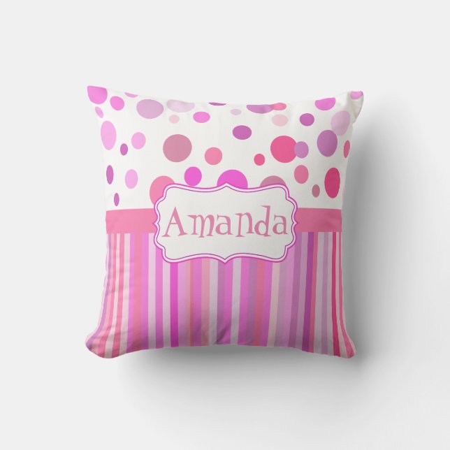 Girly custom cushion, girl's room cushion (Front)