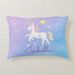Girly Cute Personalised Magical Unicorn Cushion