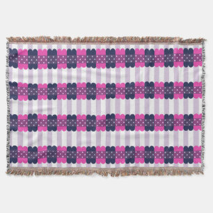 Girly Cute Purple and Pink Pattern Throw Blanket