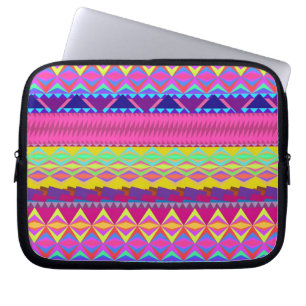 Girly cute trendy aztec andes design laptop sleeve